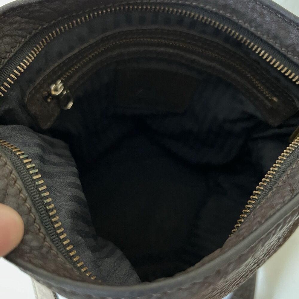 Vintage Coach 4933 Sonoma Nubuc Cowhide Leather Bucket Bag USA Dark Brown - Picture 3 of 4